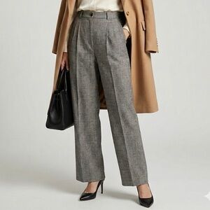 Women Collectible Gold Giorgio Sant Angelo Wool Plaid Pants Size 8